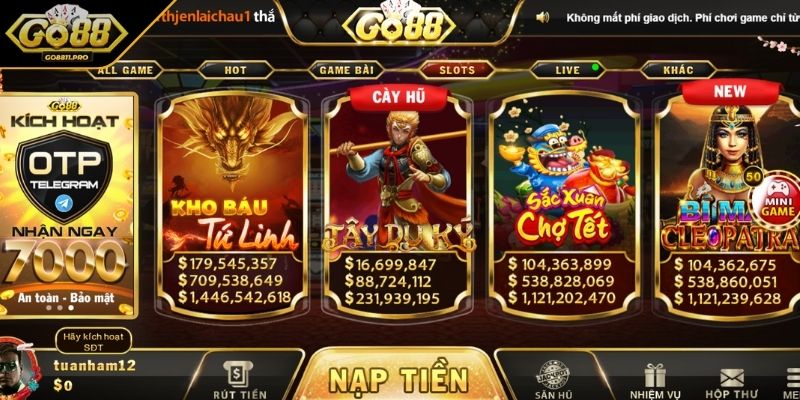 GO88 Z0omp7q - Đổi Thưởng Xanh Chín, Uy Tín Tạo Nên Đẳng Cấp 8 Slot game GO88 là một trong những trò chơi được yêu thích nhất